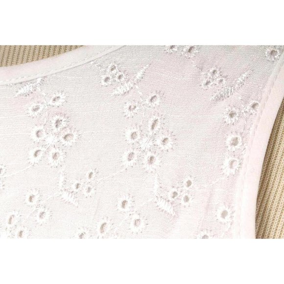 SOCIALITE White Floral Eyelet Sleeveless Skater Dress Women's Size Small - Picture 6 of 7